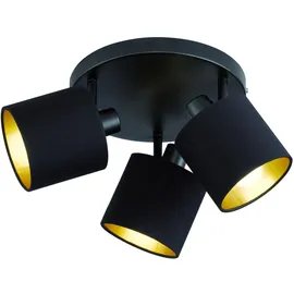 Trio Tommy 3 E14 schwarz/gold