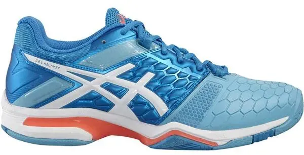 ASICS Damen Handballschuhe Damen Handballschuhe, BLUE JEWEL/WHITE/FLASH CORAL, 40 1⁄2