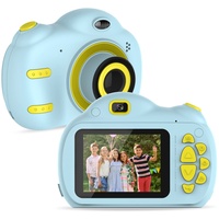 SUPBRO Kinderkamera Fotoapparat Kinder Digitalkamera Mit 2.4" IPS-Bildschirm 1080P HD 32G TF Karte Geschenke Spielzeug für 3-12 Jahre Kinder blau