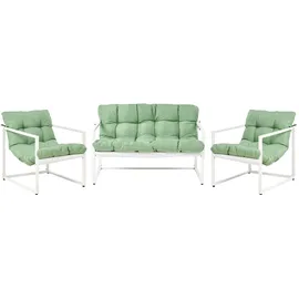 Beliani Lounge Set mit Tisch 4-Sitzer GARDA Metall Grün