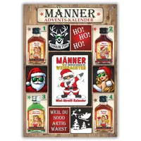 Männer Adventskalender - Artig mit Kräuterlikör und Pfefferminzlikör | 24 Seiten Abreißblock | Schnaps Likör Kalender für Männer zum anhängen | Geschenk zu Weihnachten | Scherzartikel