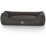 Knuffelwuff Hundebett Crispino Velours XXL 120 x 85cm Schwarz