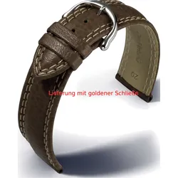 Eulit Kalb- / Rindleder genarbt Maurice Lacroix Natur-Kalb 20mm" E512929620271" - dunkelbraun
