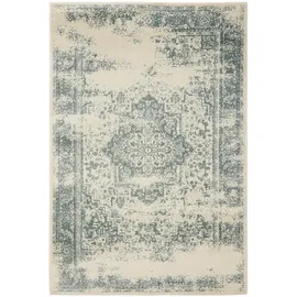 benuta Vintage-Teppich, Creme, Mintgrün, Kunststoff, Vintage, Rechteckig, 300x400 cm, Oeko-Tex® Standard 100, für Fußbodenheizung geeignet, in verschiedenen Größen erhältlich, pflegeleicht, Teppiche & Böden, Teppiche, Vintage-Teppiche