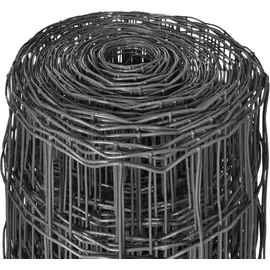 vidaXL Eurozaun Stahl 25 x 1 m Grau - vidaXL