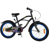 tpfsports Batman Kinderfahrrad - Jungen 18 Zoll - Rücktritt + Handbremse - Schwarz