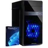 HYPER BYTE® Office PC – Computer mit Intel Quad Core i7 mit 3,9 GHz | 32 GB RAM | 1TB SSD Festplatte | Win 11 Pro | WLAN | DVD+RW | USB 3.0 | High End Office Tower-Pc