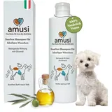 amusi Sanftes Hundeshampoo sensitiv 250 ml – Hundeshampoo gegen Geruch, natürlich und vegan, ohne Nickel, Parabene und Farbstoffe. Perfekt als Hundeshampoo gegen Juckreiz. Effektives Dog Shampoo Hund.