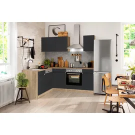 OPTIFIT Winkelküche L-Form 210 x 175 cm grau