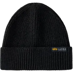 Skimütze ALPHA INDUSTRIES "Alpha Industries Accessoires - Headwear Dockers Beanie", Damen, Gr. onesize, schwarz, Obermaterial: 100% Acryl, Mützen
