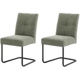 Woodford Schwingstuhl im 2er Set Tabby , grün , Maße (cm): B: 50 H: 91 T: 49.0