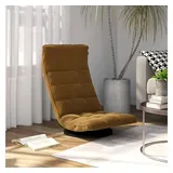 vidaXL Bodenstuhl Drehbar Braun Samt