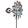 Kobolo Windrad Dekostecker Flora XXL 60 x 213 cm Mehrfarbig