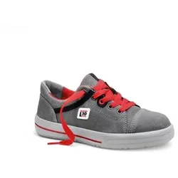 Damen-Sicherheitshalbschuh VINTAGE Lady ESD S3 SRC, grau/rot, Größe 37 - grau - 37