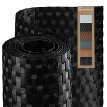 Kadax Sichtschutzmatte 100 x 100 cm Schwarz Rattan