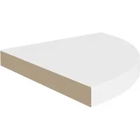 vidaXL Wandregal Eck-Schweberegale 35 x 35 x 3,8 cm Weiß