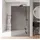 Bernstein Walk-In Dusche EX102 - Duschabtrennung 70 x 200cm, 10 mm Graues ESG-Sicherheitsglas, Nano-Beschichtung, Schwarz Edelstahlprofile, Glaswand, Glastrennwand, Ebenerdige Dusche ohne Bodenprofil
