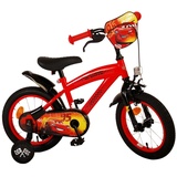 TPFSports Disney Cars Kinderfahrrad - Jungen 14 Zoll - Rücktritt + Handbremse - Rot