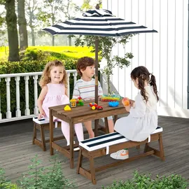 Costway Kindersitzgruppe 3-tlg. Blau/Braun