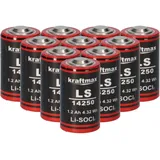 XCell 10x Kraftmax Lithium 3,6V Batterie LS14250 1/2 AA - Zelle