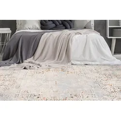 Teppich ARTE ESPINA "Palace 400", grau (multi, rostrot), B:120cm H:13mm L:170cm, Polypropylen, Teppiche, Soft Touch, Vintage-Design, dezente Farben