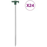 vidaXL Zeltheringe 24 Stk. 25 cm 7 mm Verzinkter Stahl und PP