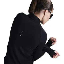 Nike Swift Dri-FIT UV 1/2-Zip Laufshirt Damen 010 black/reflective silv XL