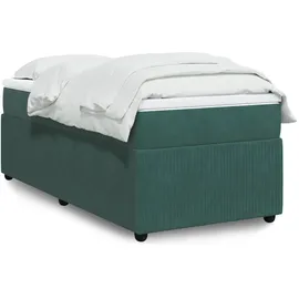 vidaXL Boxspringbett 180 x 200 cm Dunkelgrün