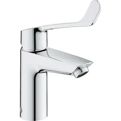 Waschtischmischer Eurosmart S-Size, mit langem Hebel (Ausführung: WT-Einhebelmischer Grohe Eurosmart S-Size chrom mit Push-open Ablauf langer Hebel)