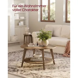 VASAGLE Couchtisch Weiß MDF 80 x 45 cm
