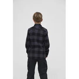 Brandit Textil Brandit Kids Check Shirt Long Sleeve, in Schwarz | 122-128