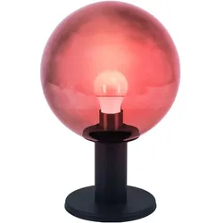 Smart LED Wegeleuchte dimmbar LED Außenlampe anthrazit Sockelleuchte Gartenlampe, Sprach- und App Steuerung RGB Farbwechsel, Glaskugel rauch, 10W 806lm warmweiß-kaltweiß, DxH 25x38 cm