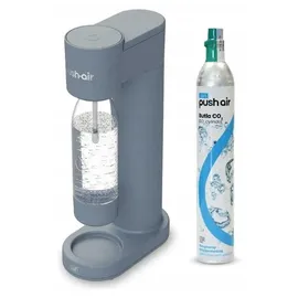 DAFI PushAir Saturator mit CO2-Kartusche + 0,7l Flasche Grau