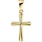 Kreuzanhänger JOBO "Anhänger Kreuz", gelb (gelbgold 375), Schmuckanhänger, Damen, Gelbgold 375, 375 Gold