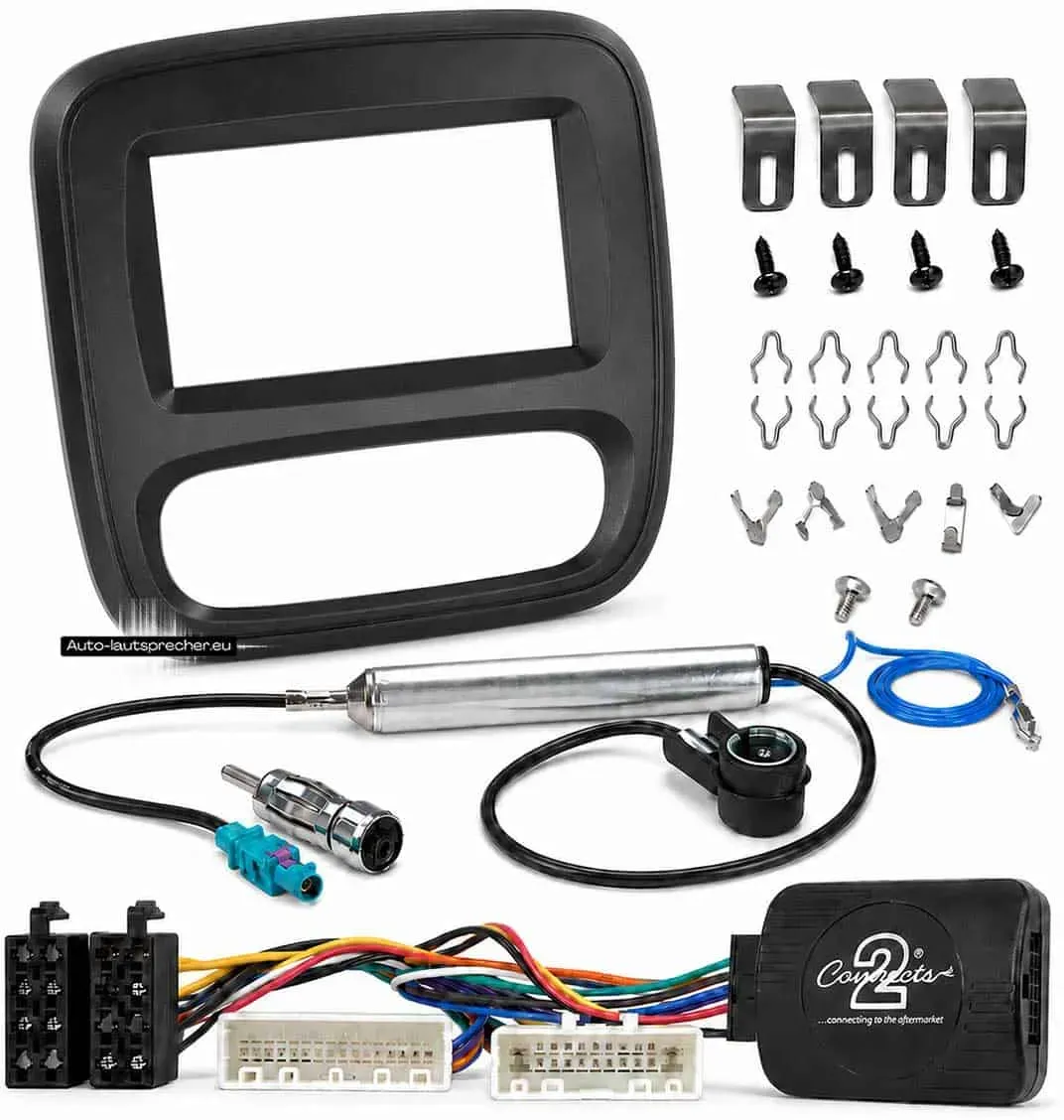 Opel Vivaro B 2 DIN 9 Zoll Radio Einbauset und LKF manuelle Klima