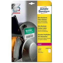 Avery Zweckform Polyethylen (PE) - matt - permanenter Klebstoff - weiß - A4 (210