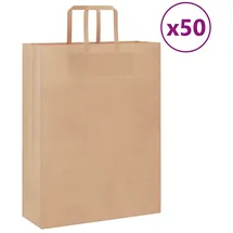 vidaXL Papiertragetaschen Braun 32 x 12 x 42 cm