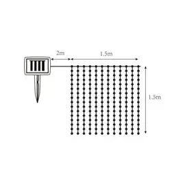 GLOBO Lichterkette Kunststoff 1,5 m 192x LED warmweiß