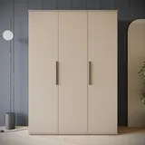 INOSIGN Kleiderschrank »LAGOS Wäscheschrank, Garderobe, schwarze Griffe, Made in Europe«, Moderner Drehtürenschrank, FSC-zertifiziert, Schlafzimmerschrank beige