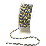 s.dekoda Kordel 15m x 4mm zweifarbig Blau - Gelb Drehkordel Dekoband Kordelband Kordelschnur