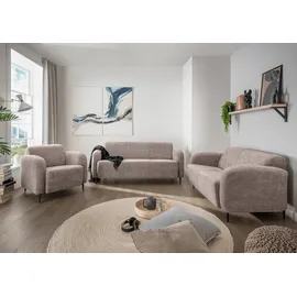 Home Affaire 3-2-1 Garnitur Polyester 3-Sitzer + 2-Sitzer + Sessel Beige