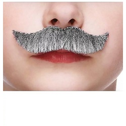 Metamorph Kostüm Moustache Schnurrbart für Kinder in drei verschied, Hochwertiger und zertifizierter Kunstbart für Kinder schwarz