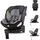 Chipolino Kindersitz Tourino i-Size (40-150cm) Isofix, höhenverstellbar, drehbar grau hellgrau - Grau/Silber