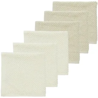 Meyco Baby Spucktuch 205 Natural/Soft Sand, (6-tlg), 30x30cm