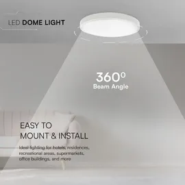 V-Tac LED-Deckenleuchte VT-8624, EEK: F, 24 W, 2500 lm, 6500 K, IP44, rund