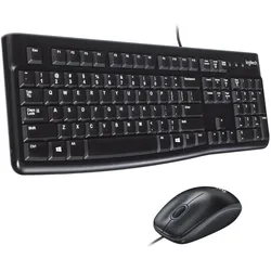 Logitech Combo MK120, US-Layout, schwarz, kabelgebunden