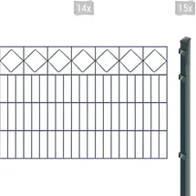 Arvotec EXCLUSIVE 80 zum Einbetonieren "Karo" mit Zierleiste, (Set, 29-St), Zaunhöhe 80 cm, Zaunlänge 2 - 60 m