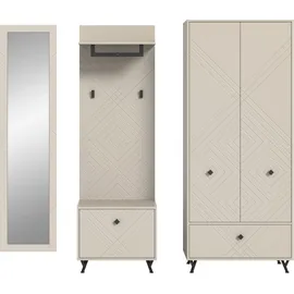 Home Affaire Mento Garderobenschrank 215 x 35 x 190 cm beige
