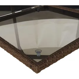 vidaXL 17-tlg. Garten-Essgruppe mit Kissen Braun Poly Rattan