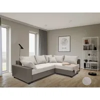 Collection AB Ecksofa COLLECTION AB "Parma L-Form, B: 224 cm", beige (elephant), B:224cm H:42cm T:161cm, 100%Polyester, Sofas, Ecksofa, Bettfunktion, Bettkasten & 2 Zierkissen, Federkern